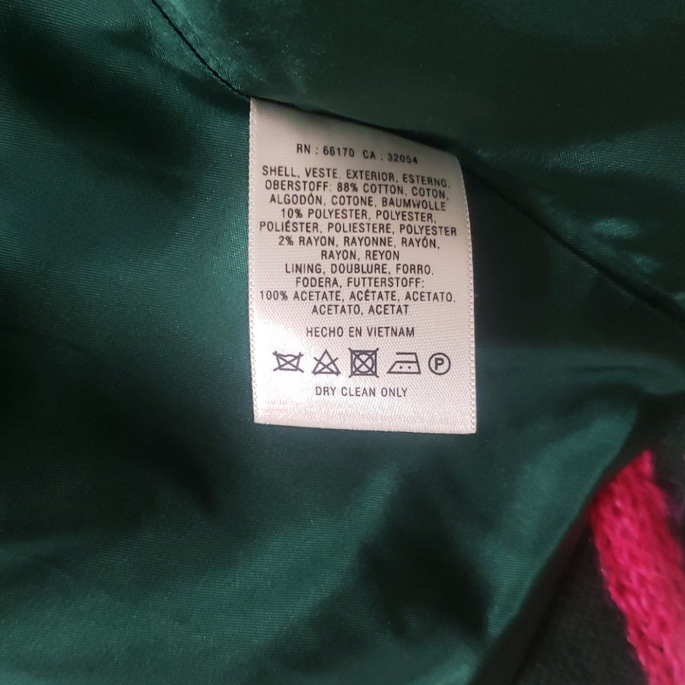 Anthropologie Elevenses Green & Pink Coat - Picture 7 of 11